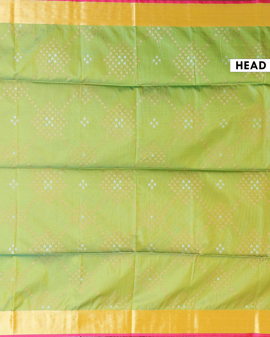 Ethnic Thread Design Soft Silk Saree - Green