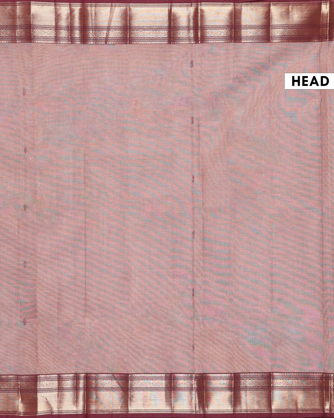 Elegant Handloom Chettinad Cotton Saree with Traditional Woven Border and Subtle Body - Onion Pink