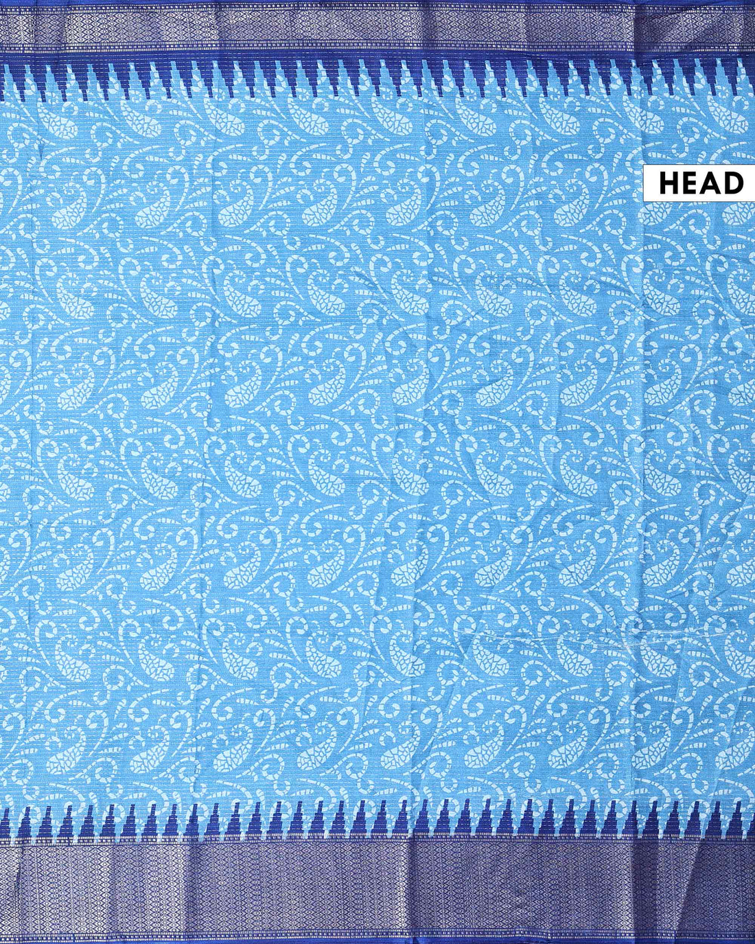 Elegant Dola Silk Saree with Intricate Traditional Motif Weaving and Rich Zari Woven Border with Textured Pallu - Blue