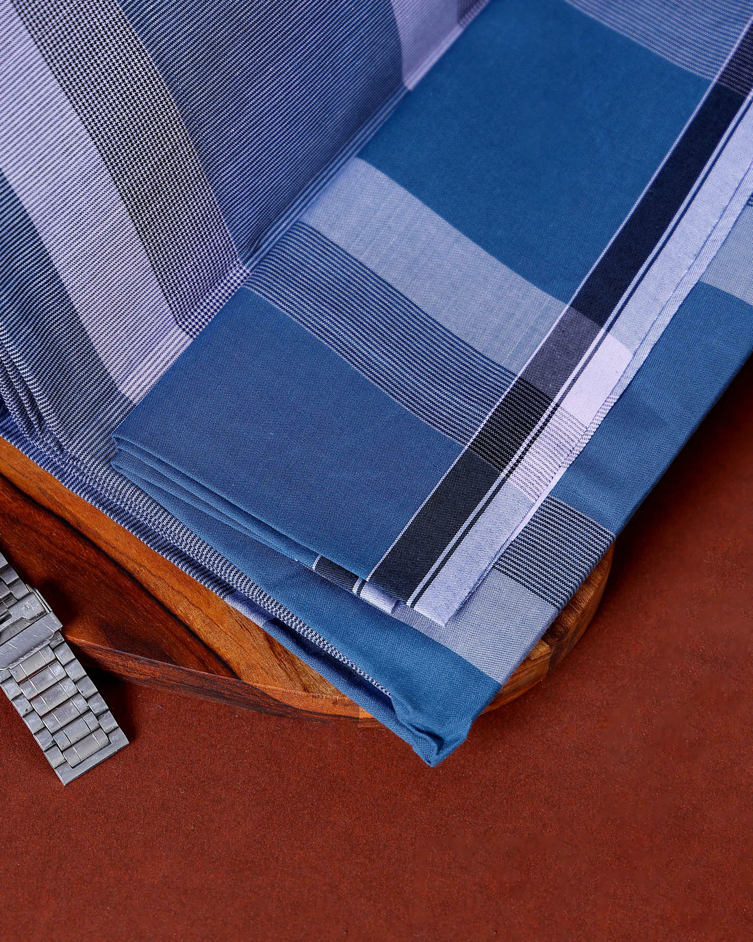 Kibs Brand Men's Premium Cotton Striped Lungi Stitched - Grey
