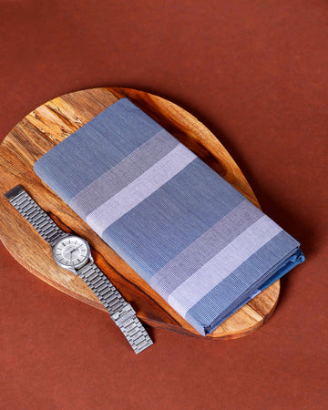 Kibs Brand Men's Premium Cotton Striped Lungi Stitched - Grey