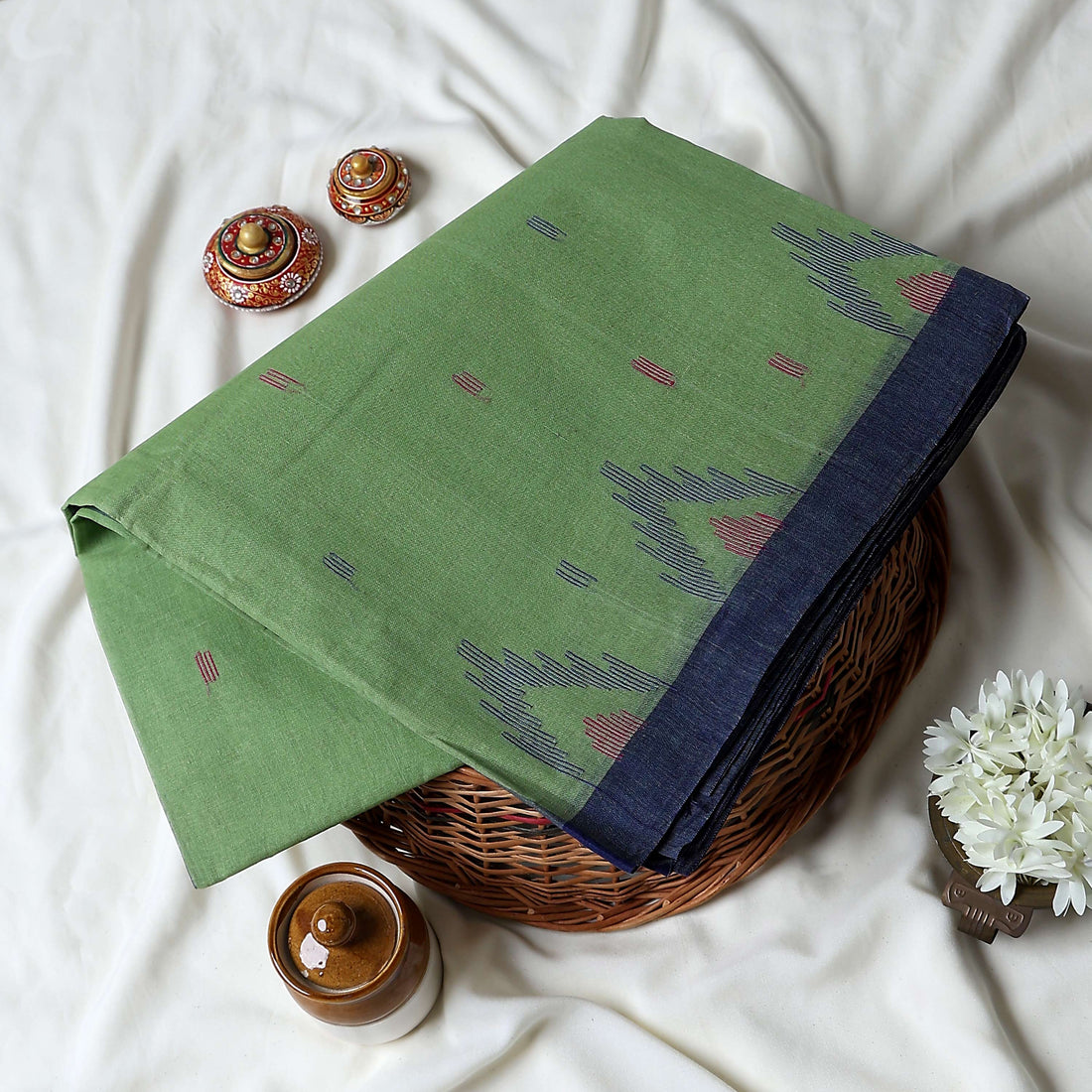 Bengal Cotton Saree For Women | Daily Office Wear Summer Collection | Jeyachandran - Full View