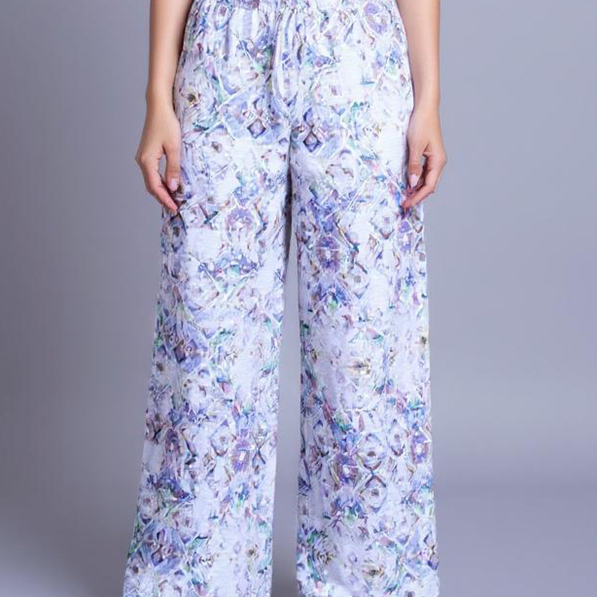 Floral Printed Wide-Leg Palazzo Pant - Multi