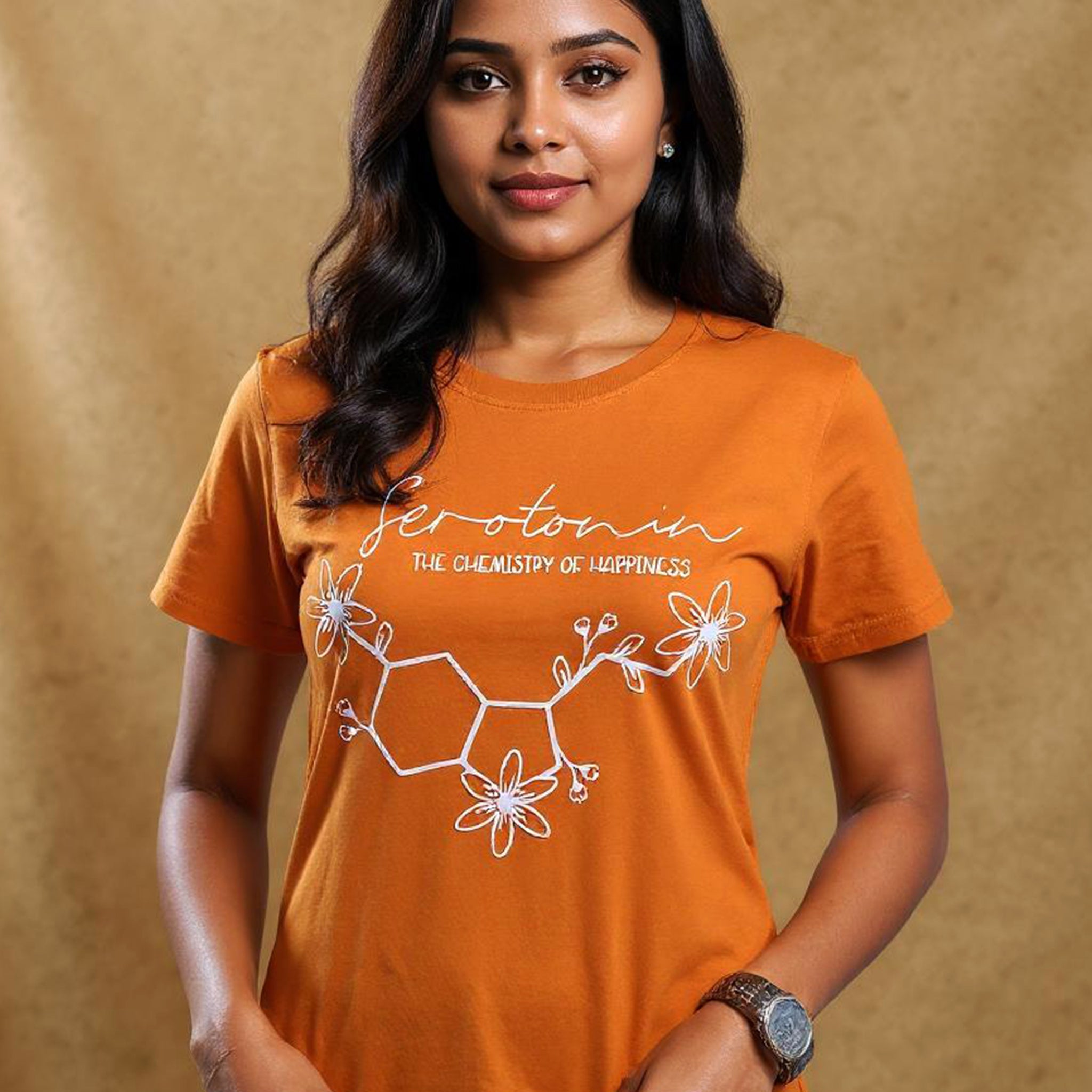 Women's Graphic T-Shirt- Orange