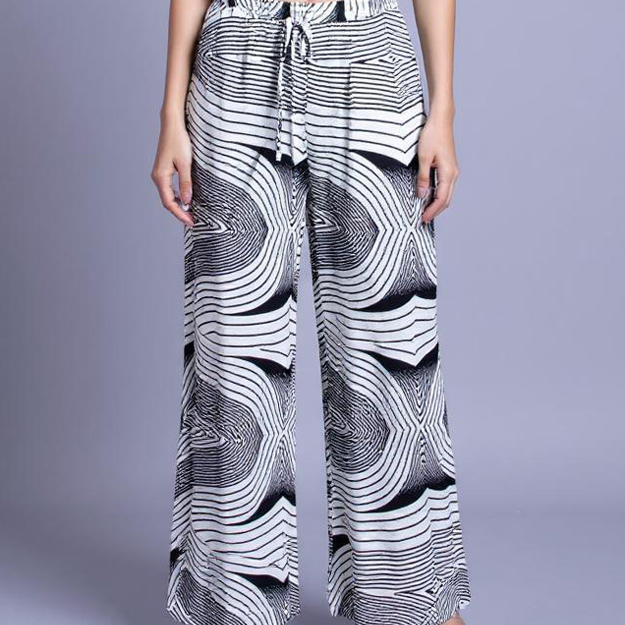 Abstract Print Palazzo Pant - Multi