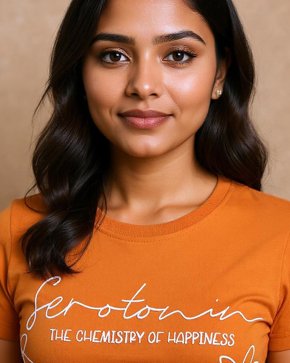 Women's Graphic T-Shirt- Orange