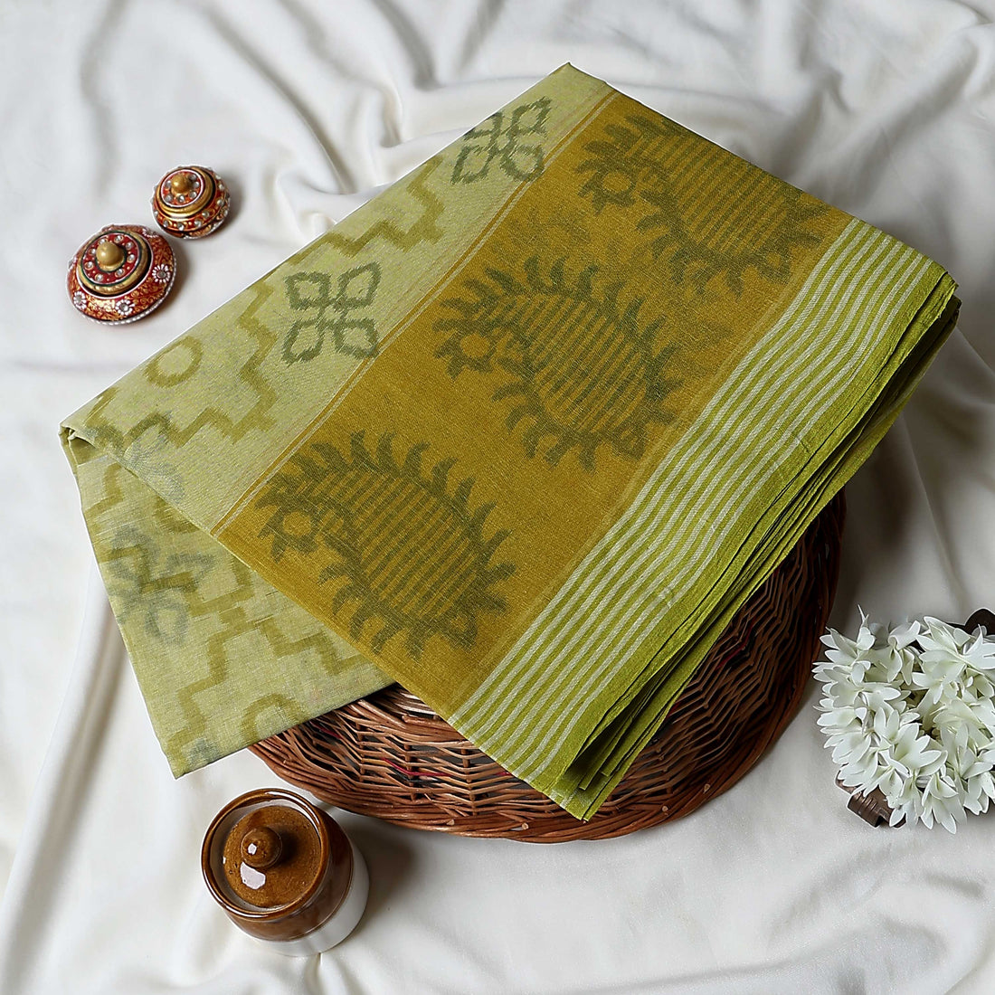 Bengal Cotton Saree For Women | Daily Office Wear Summer Collection | Jeyachandran - Full View