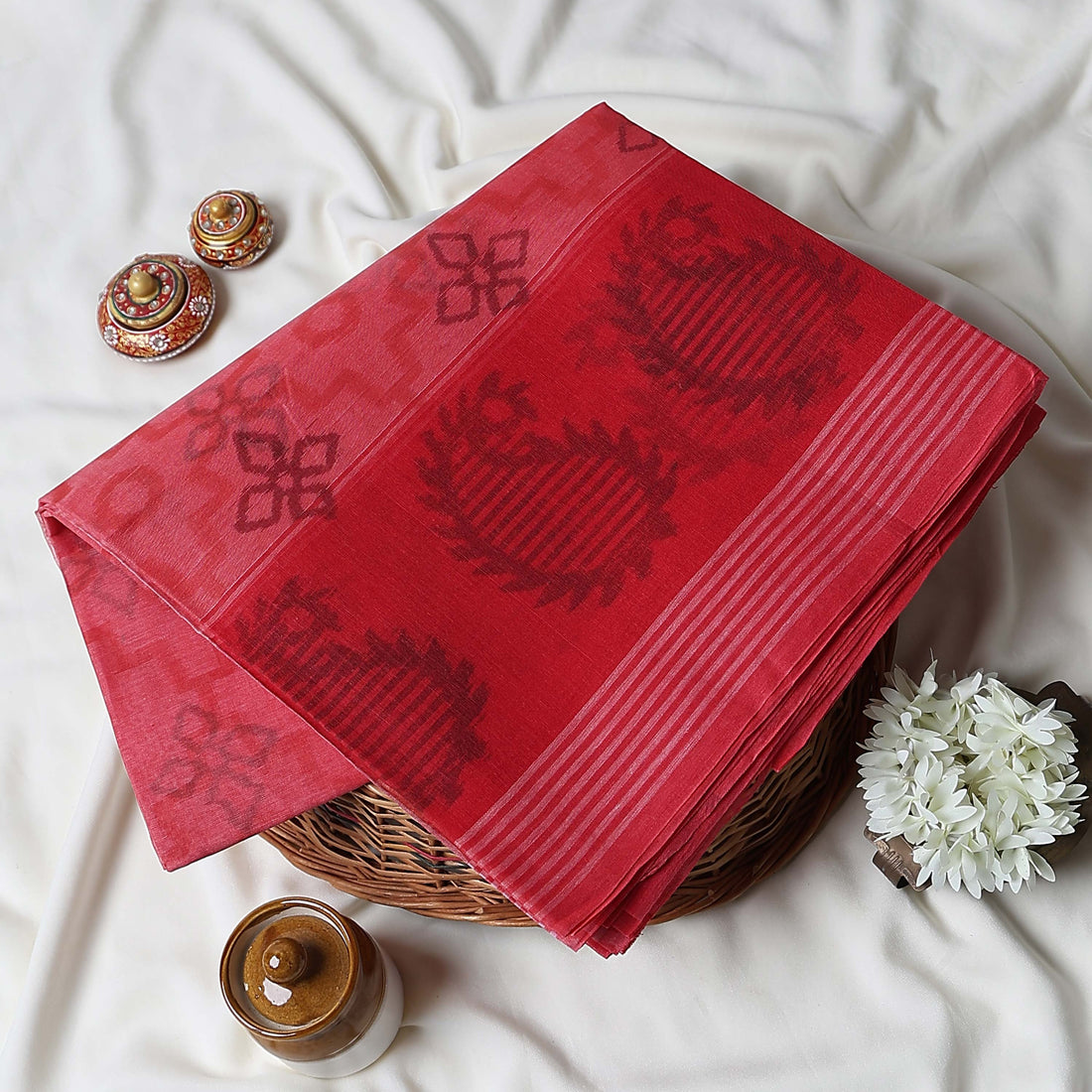 Bengal Cotton Saree For Women | Daily Office Wear Summer Collection | Jeyachandran - Full View