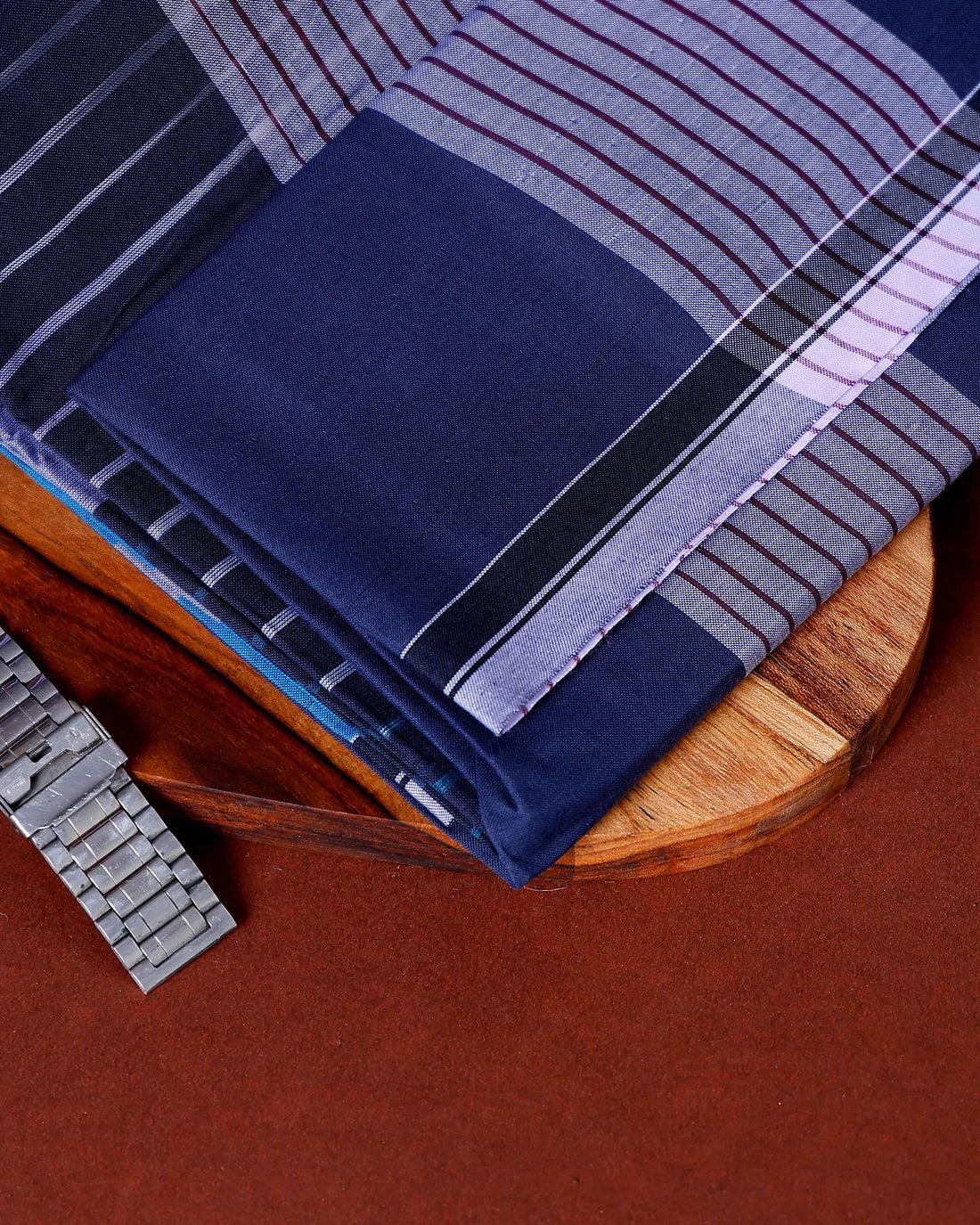 Kibs Brand Men's Premium Cotton Striped Lungi Stitched - Multi