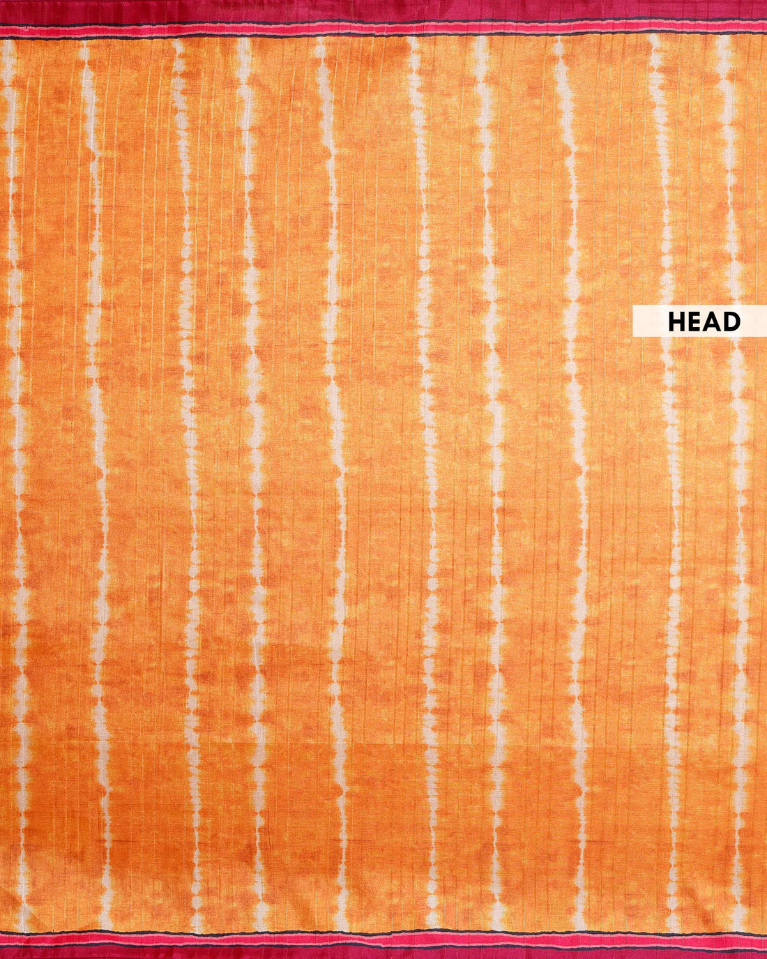 Elegant Semi Tussar Silk Saree with Intricate Floral Patterns and Textured Stripes - Orange