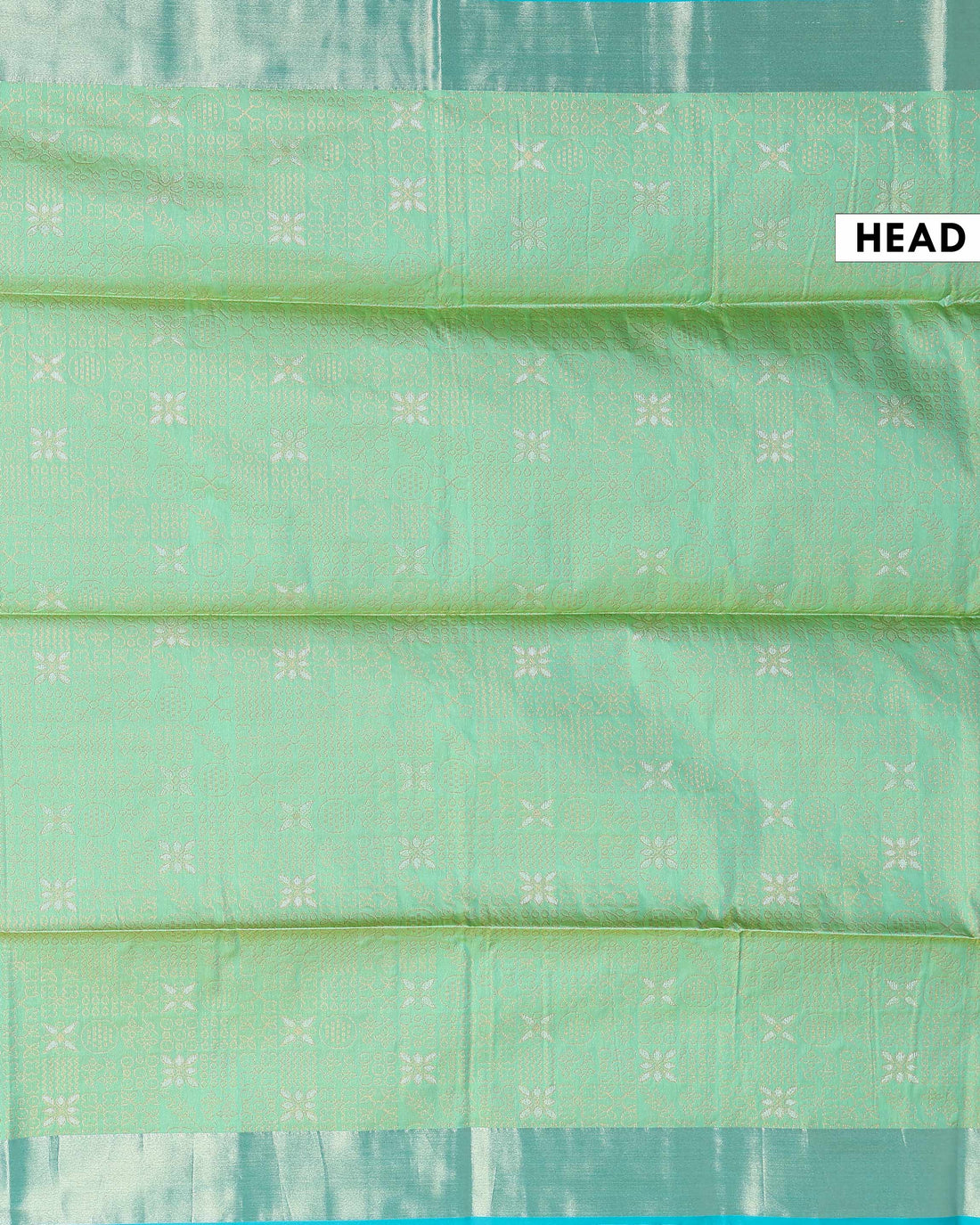 Ethnic Thread Design Soft Silk Saree - Green