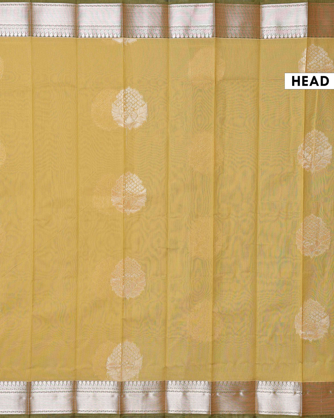 Elegant Elampillai Silk Cotton Saree with Intricate Zari Work and Contrast Border - Olive Green