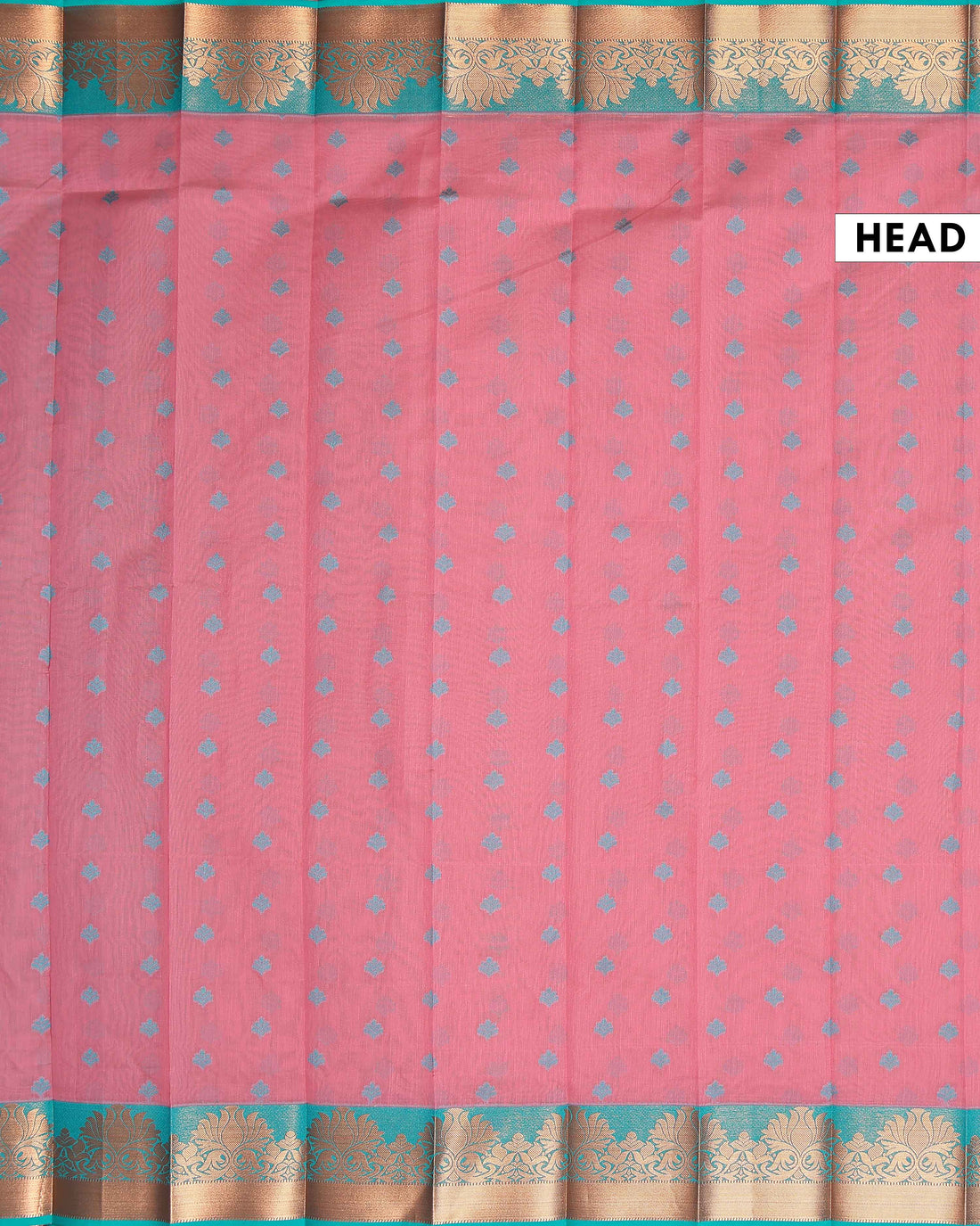 Elegant Elampillai Silk Cotton Saree with All-Over Butta Design and Rich Border  - Pink