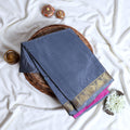 Banana Pith Saree With Elegant Gold Zari Border