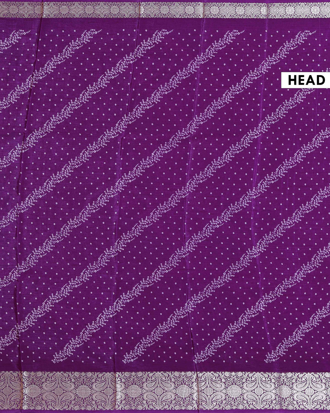 Elegant Dola Silk Saree with Delicate Floral Vine Buti and Intricately Woven Zari Border - Purple