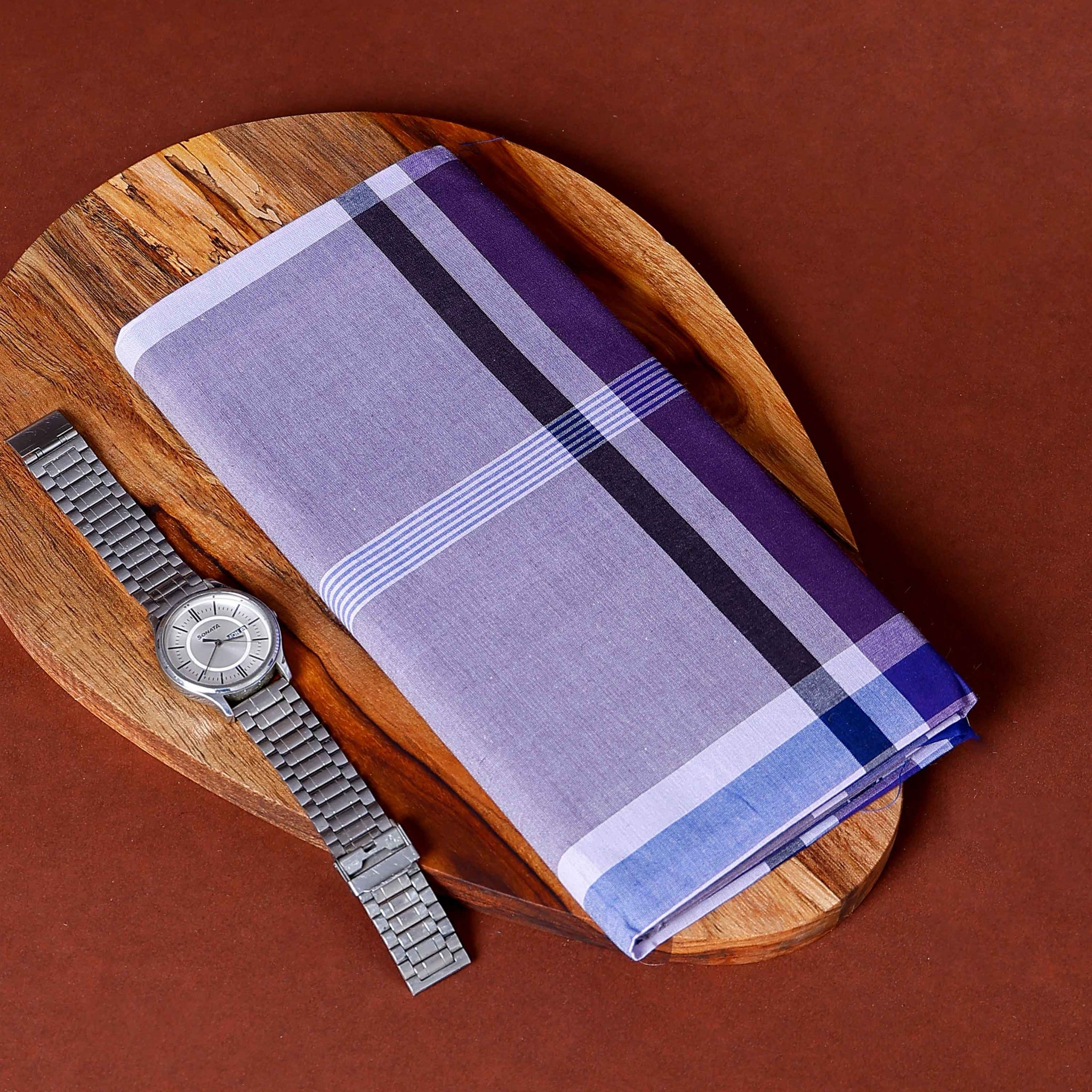 Kibs Brand Men's Premium Cotton Striped Lungi Stitched - Multi