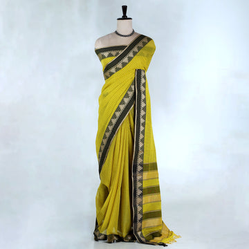 Light Green Mangalagiri Cotton Saree for Women | Festive Summer Collection | Jeyachandran - Full View