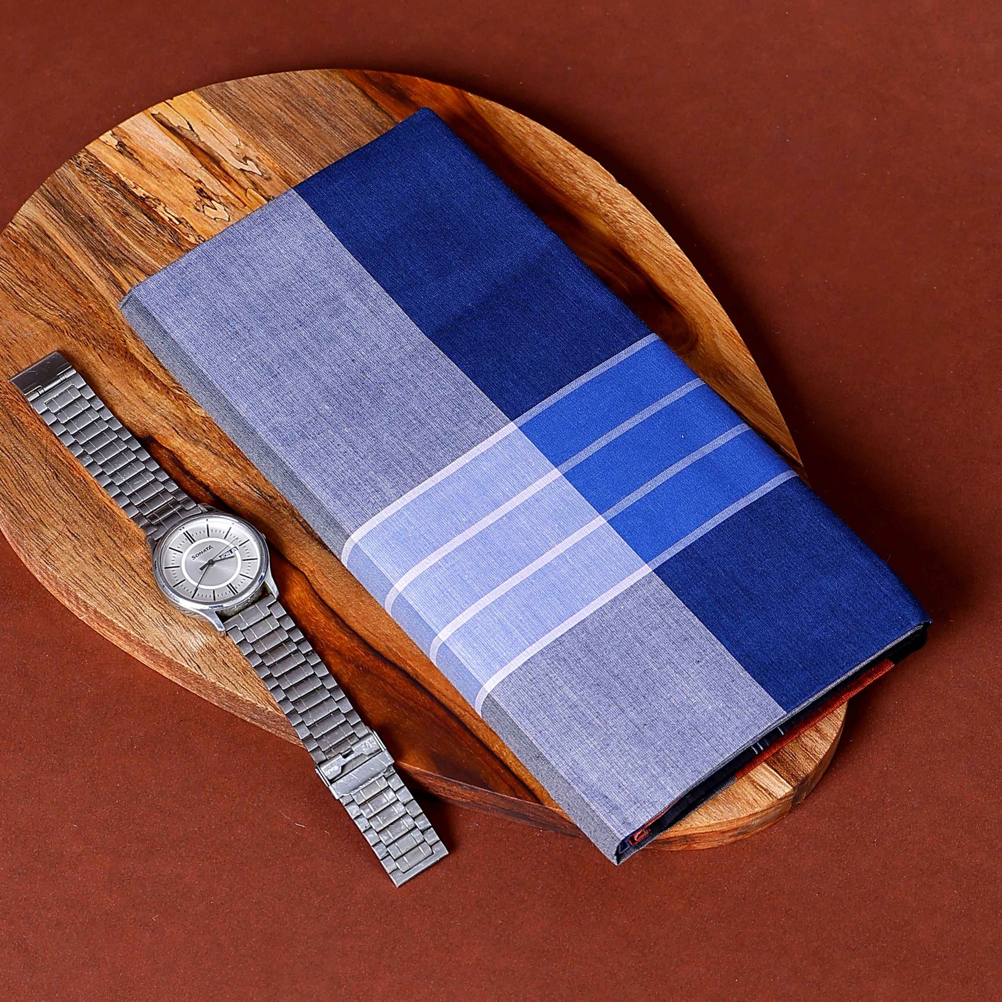 Kibs Brand Men's Premium Cotton Striped Lungi Stitched - Multi