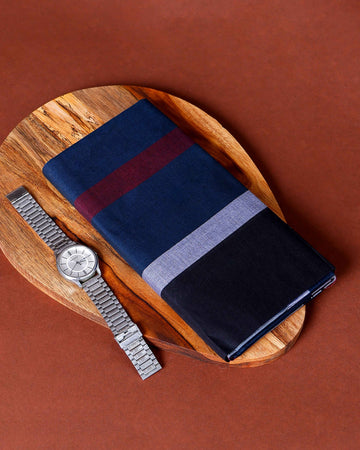 Kibs Brand Men's Premium Cotton Striped Lungi Stitched - Multi