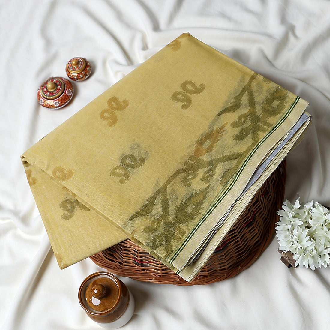 Bengal Cotton Saree For Women | Daily Office Wear Summer Collection | Jeyachandran - Full View
