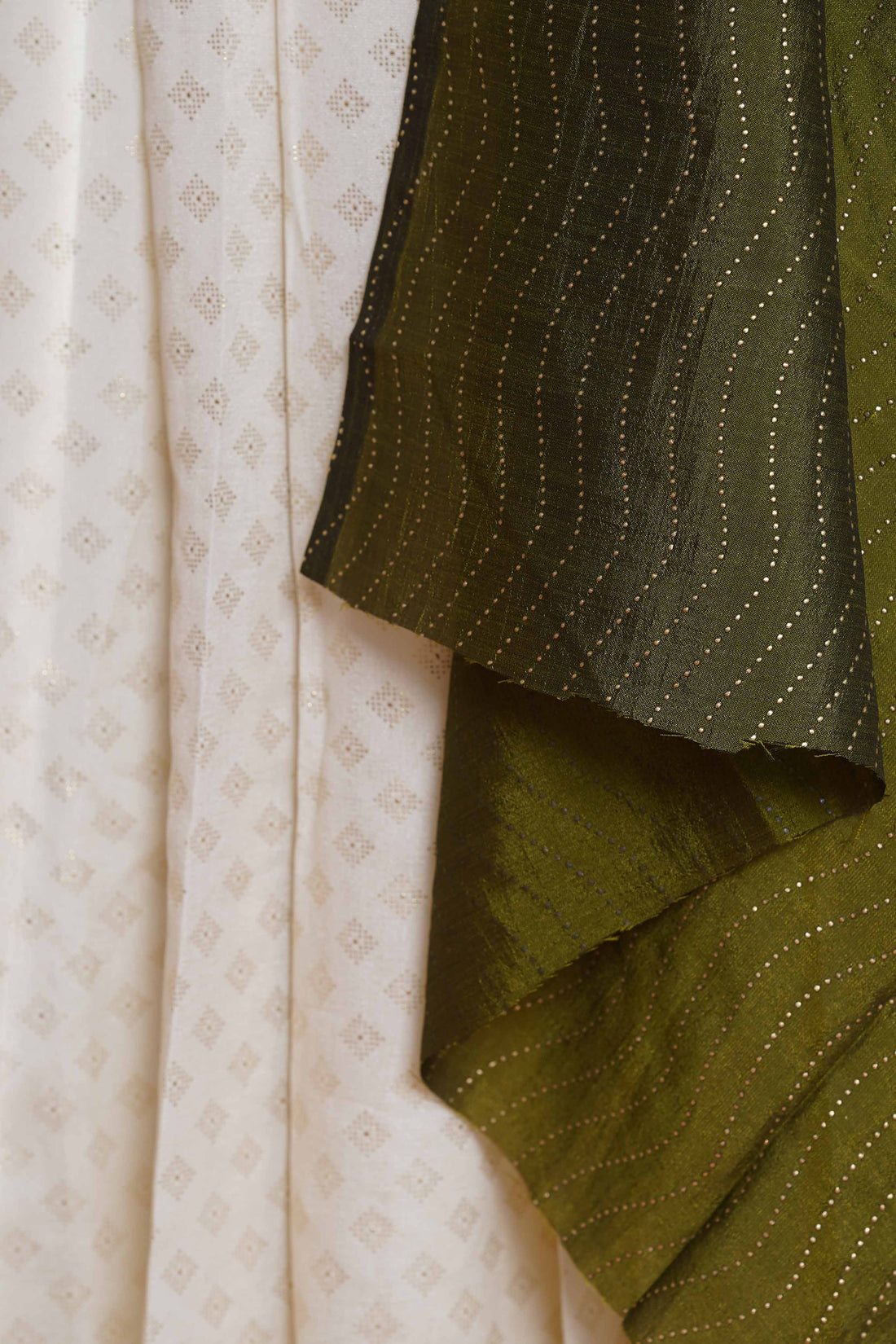 Modern Semi Stitched Half Saree Lehenga Material with Intricate Embellishments - Green