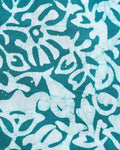 Traditional Abstract Batik Printed Cotton 1 Meter Blouse Material for Women - Teal
