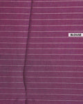 Authentic Dola Silk Saree with Floral Butta Motifs and Classic Stripe Design - Purple-Blouse