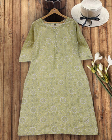 Green Colour Readymade Salwar Set