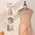 Bengal Cotton Saree With Woven Buti Motifs And Contrast Border In Peach Front Draped Mannequin View