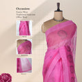 Bengal Cotton Saree With Woven Butta Motifs And Contrast Border In  Pink Draped Front View