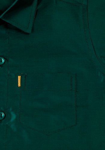 Buy Bottle Green Colour Silk Cotton Dhoti & Shirt Set Online
