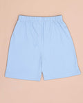 Boys' Printed Casual T-shirt and Shorts Set - Grey & Blue