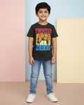 Boys Casual Stylish Printed T- Shirt - Dark Green
