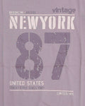 Boys Casual Stylish Printed T- Shirt - Light Purple-Close