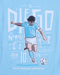 Boys Festive Stylish Printed T- Shirt - Blue  - Close