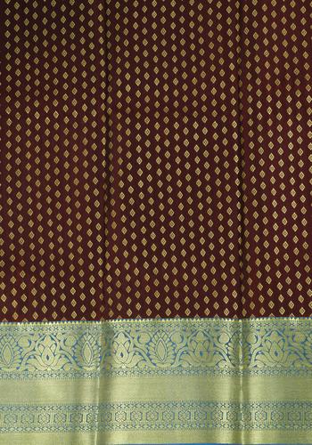 Brown Colour Art Silk Pattu Pavadai Material