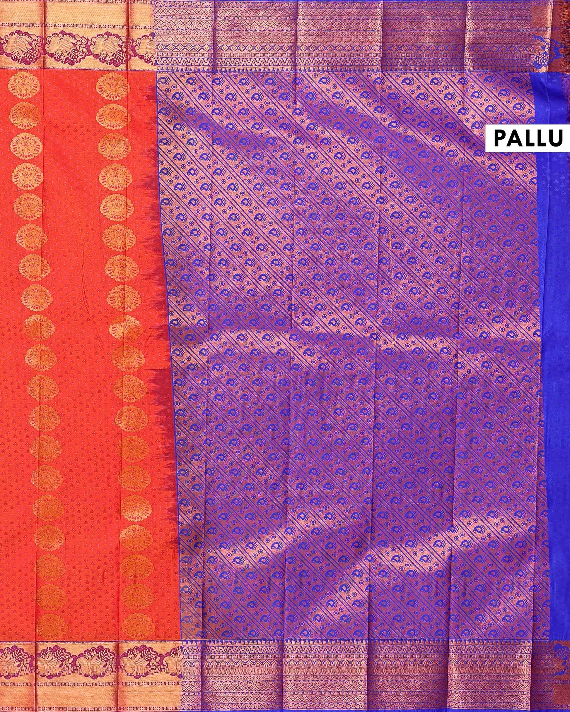 Buy 1 Get 2 Offer Silk Saree-orange-one