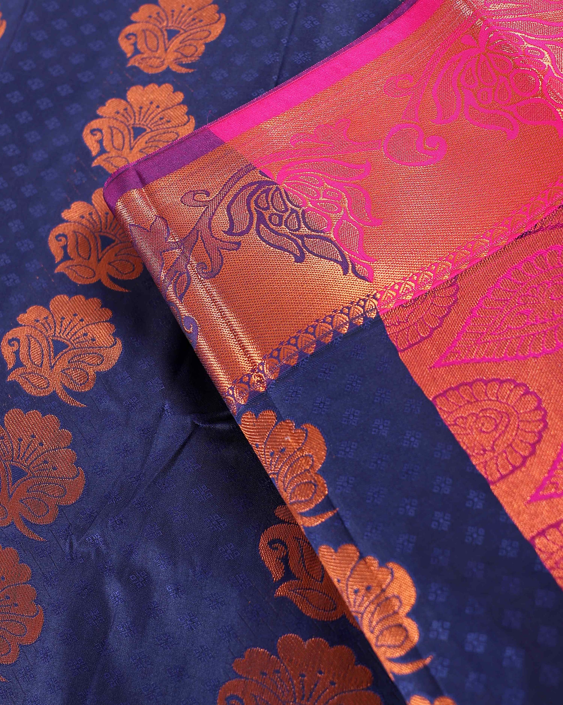 Buy 1 Get 2 Offer Silk Saree head navyblue