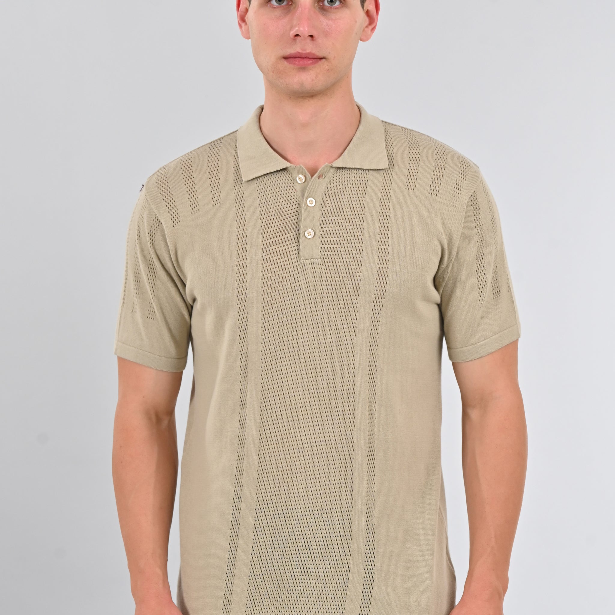Nativebull Light Brown Color Cotton Half Sleeve Collar Neck T Shirt