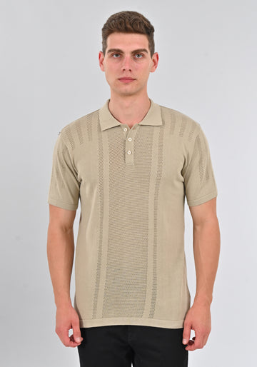 Nativebull Light Brown Color Cotton Half Sleeve Collar Neck T Shirt