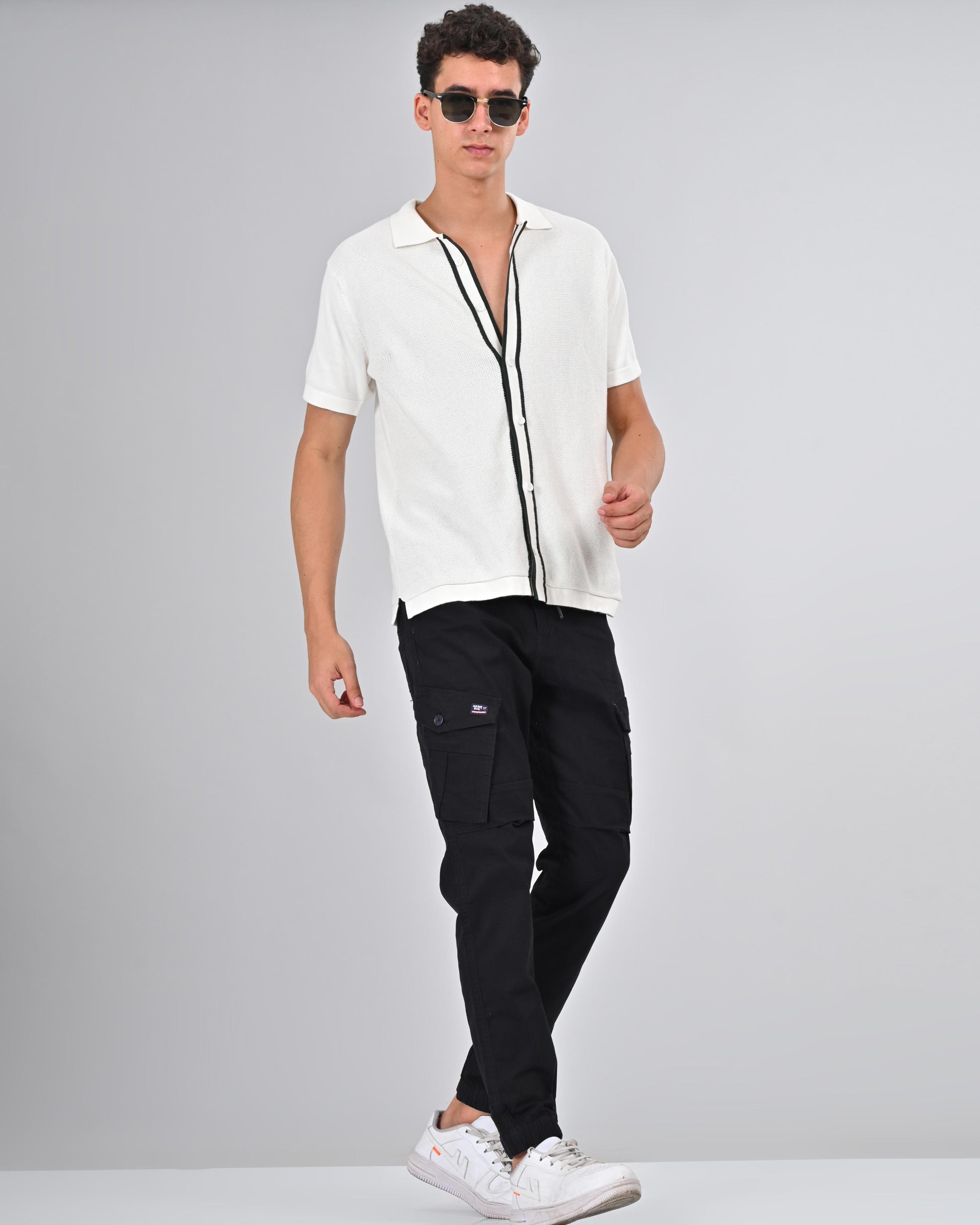 Nativebull Mens Slim Fit Black Cargo Pant Shopping