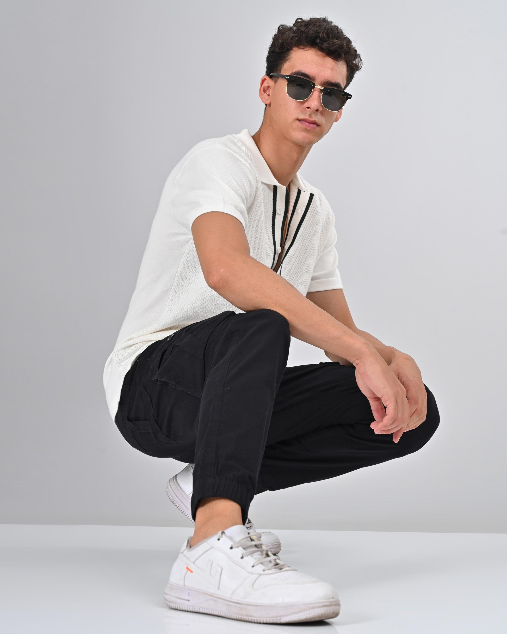 Buy Nativebull Mens Slim Fit Black Cargo Pant Shopping