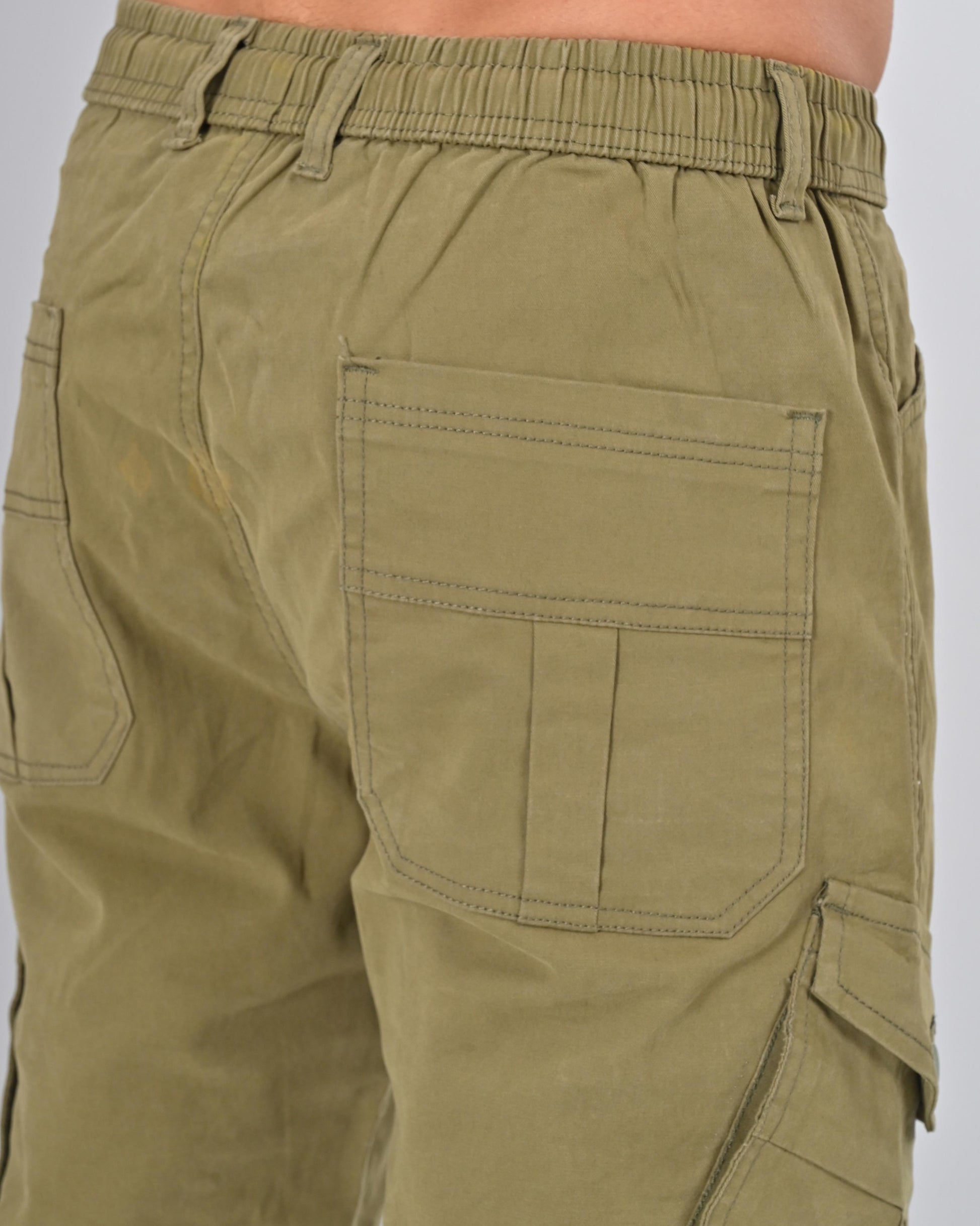 Nativebull Mens Slim Fit Khaki Cargo Pant Online