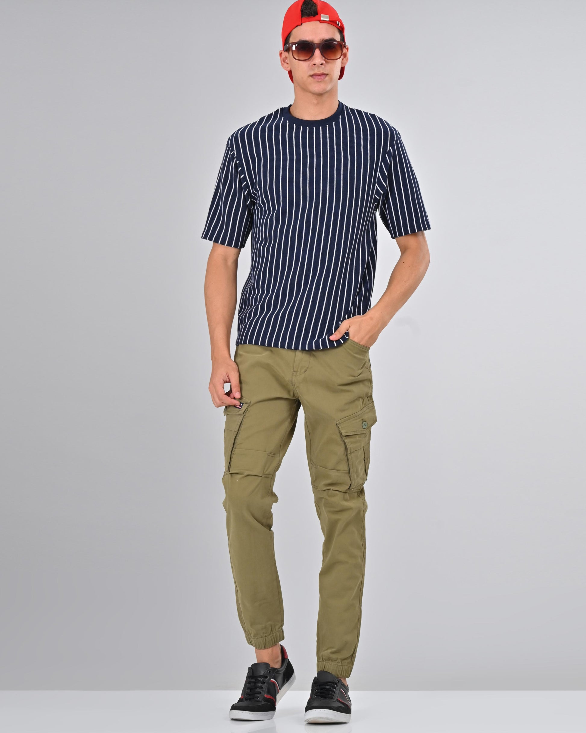 Buy Nativebull Mens Slim Fit Khaki Cargo Pant Shopping