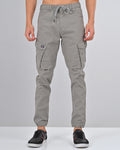 Nativebull Mens Slim Fit Grey Cargo Pant