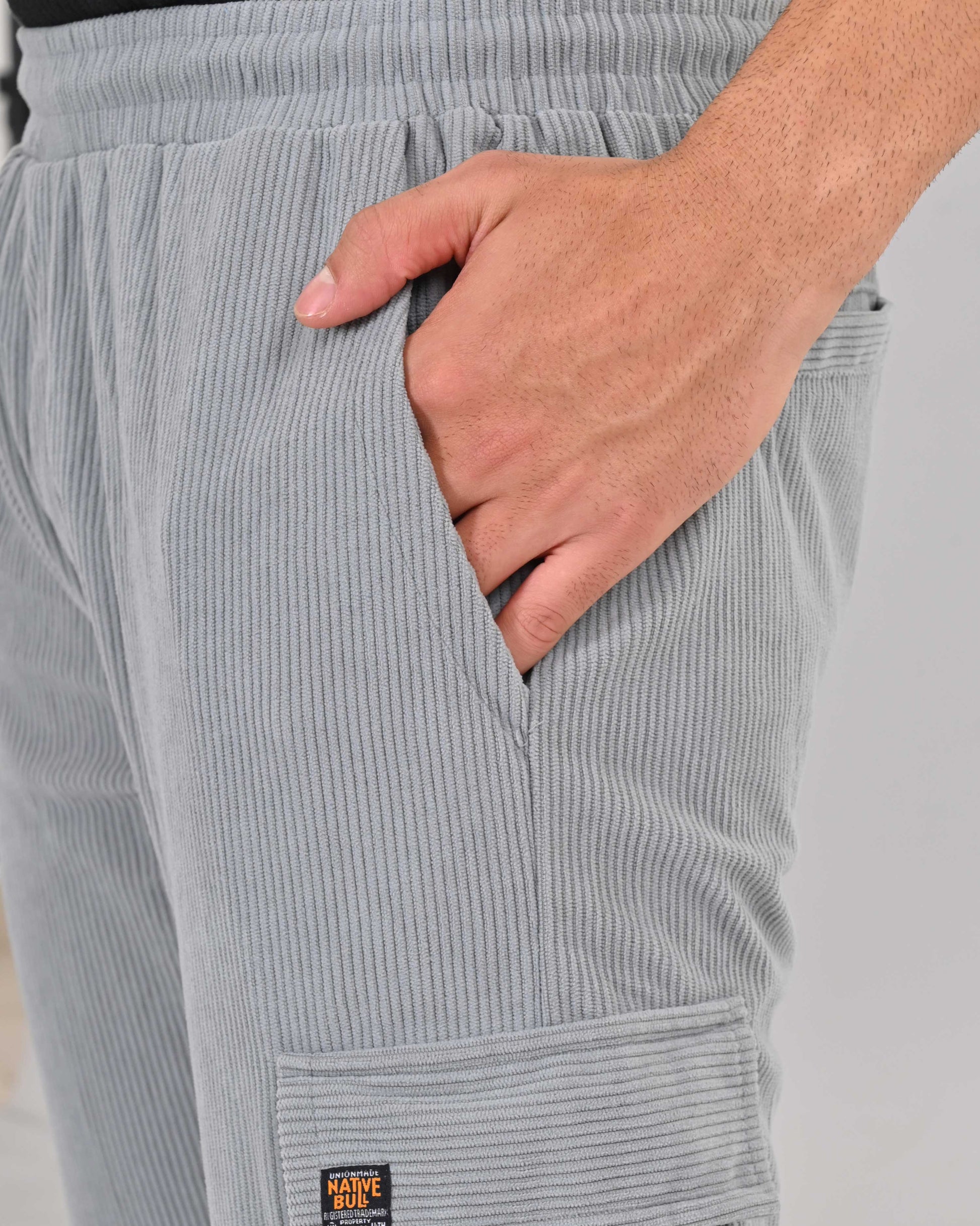 Shop Light Grey Colour Nativebull Men's Track Pant Online