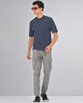 Buy Nativebull Mens Slim Fit Grey Cargo Pant Shopping