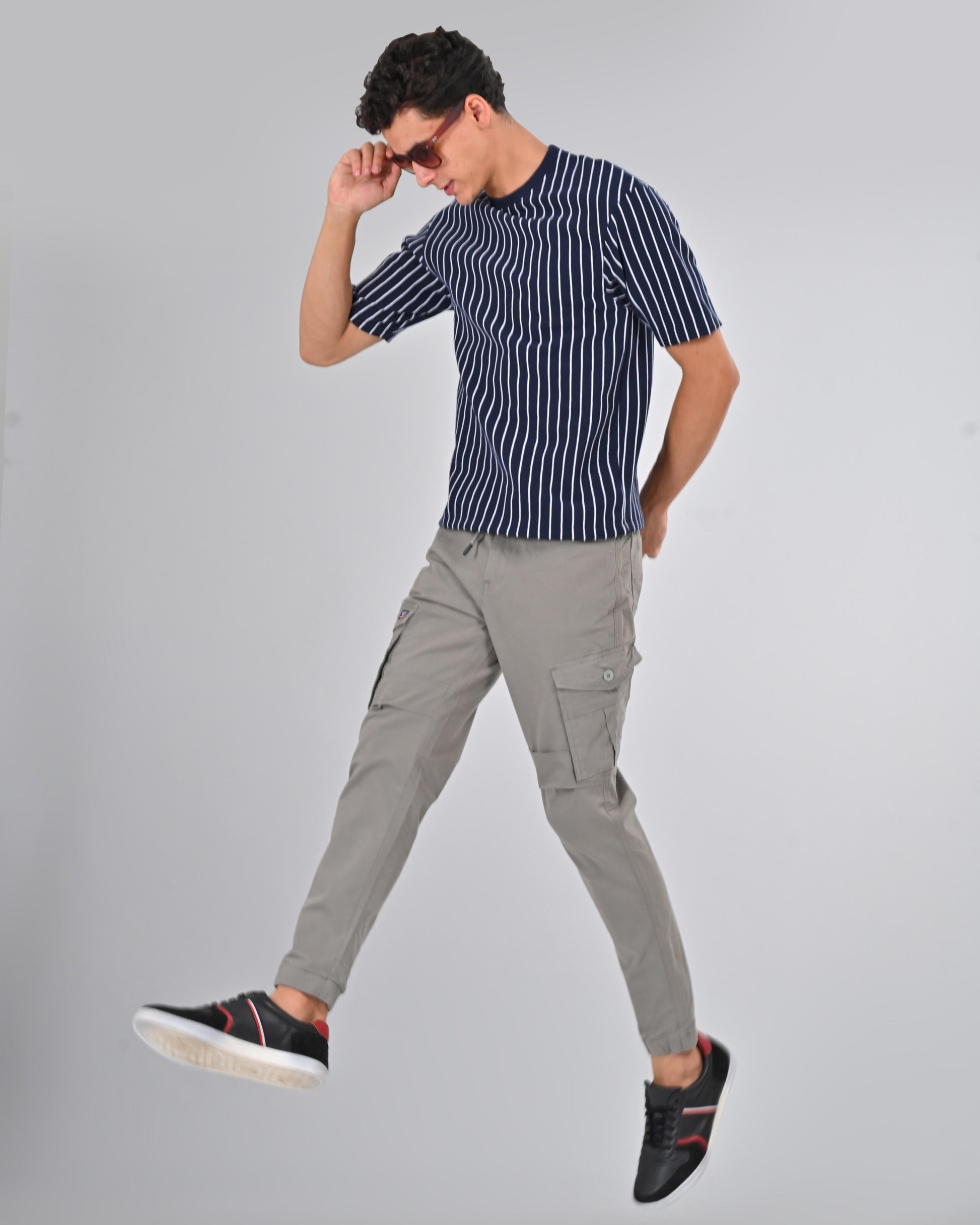 Nativebull Mens Slim Fit Grey Cargo Pant Shopping