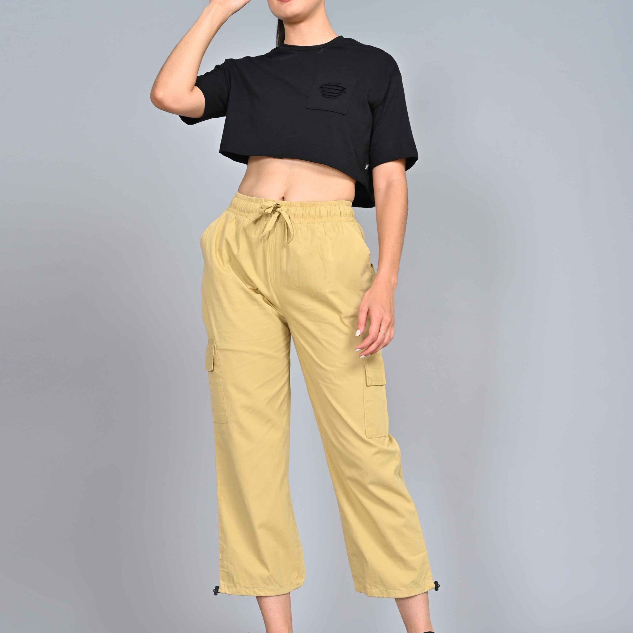 Women's Sandal Colour Cargo Pant