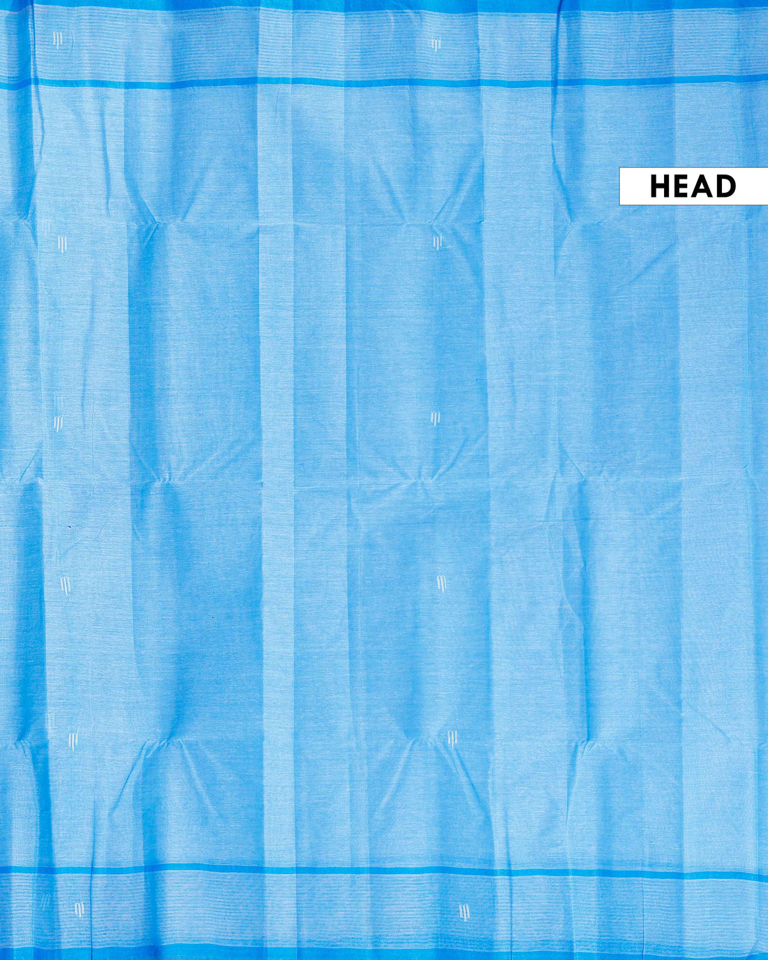 Handwoven Khadi Cotton Saree with Subtle Weave Patterns - Blue
